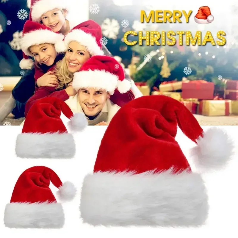 5/1PCS Christmas Hat Plush Adu - Santa Hat Plush recensie en prijs
