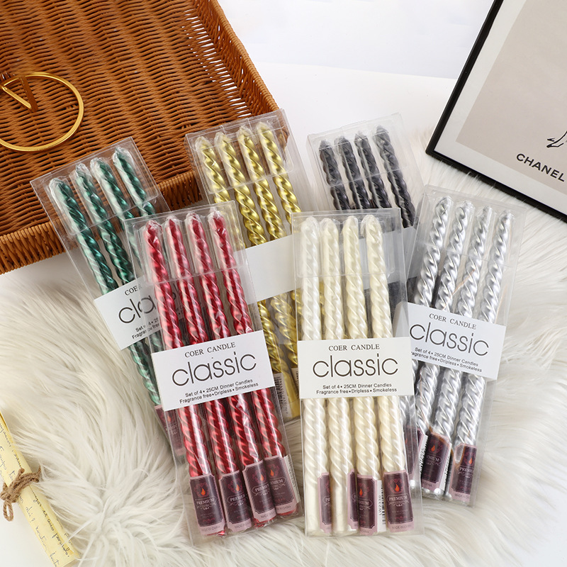 4pcs European-style Long-pole  - Holiday Candle Set recensie en prijs