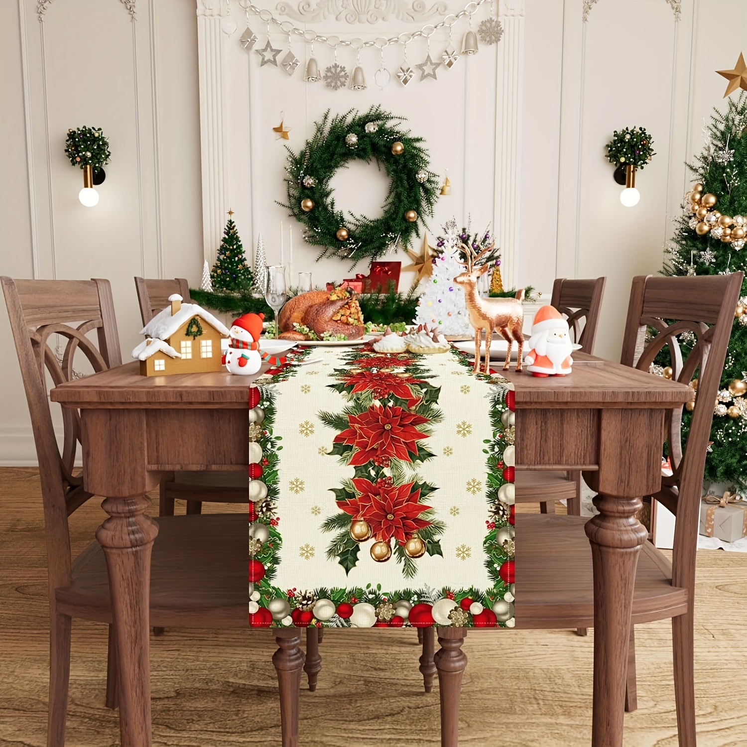 1pc Multi-Size Winter Floral T - Christmas Table Runner recensie en prijs