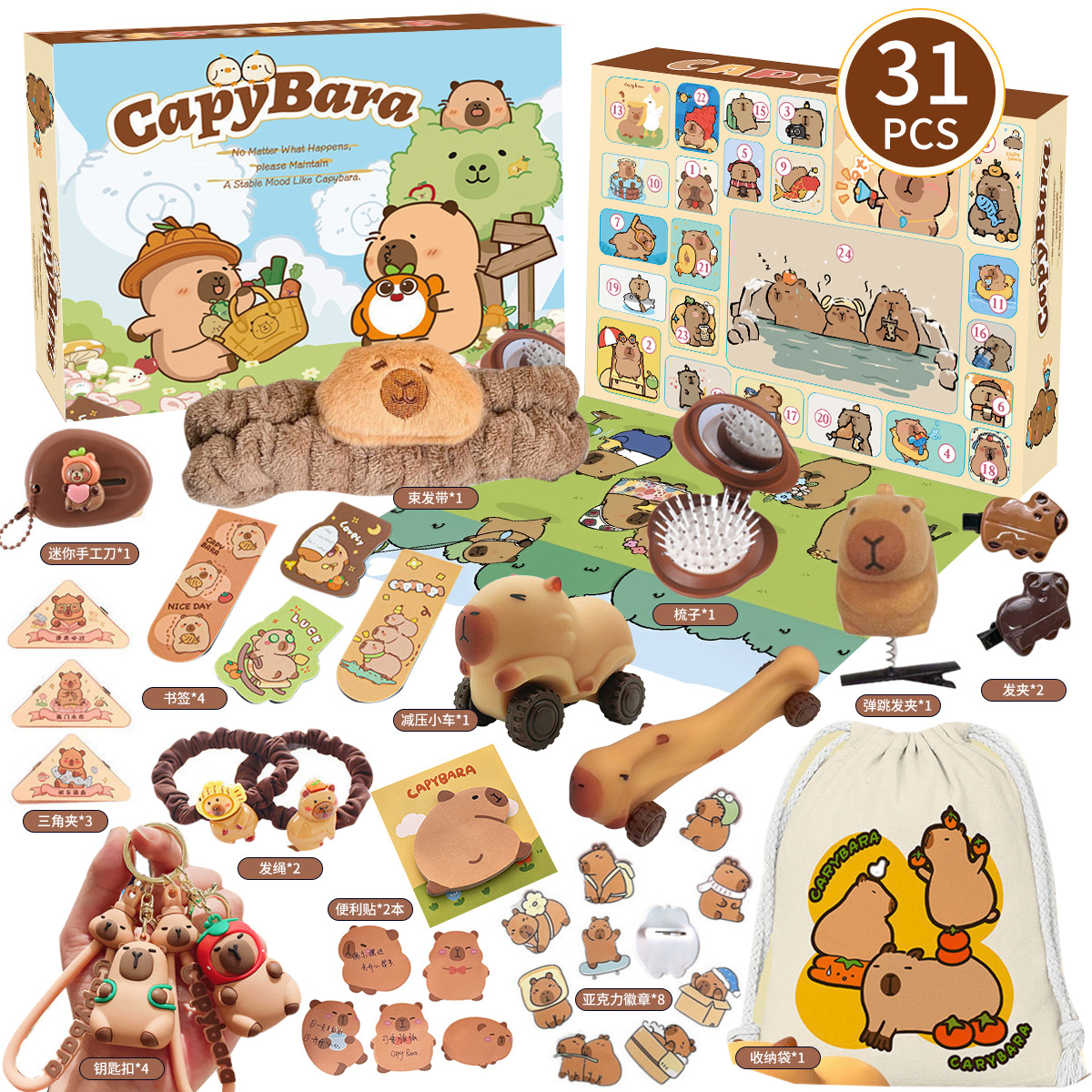 New Capybara Theme Christmas A - Advent Calendar Gift recensie en prijs