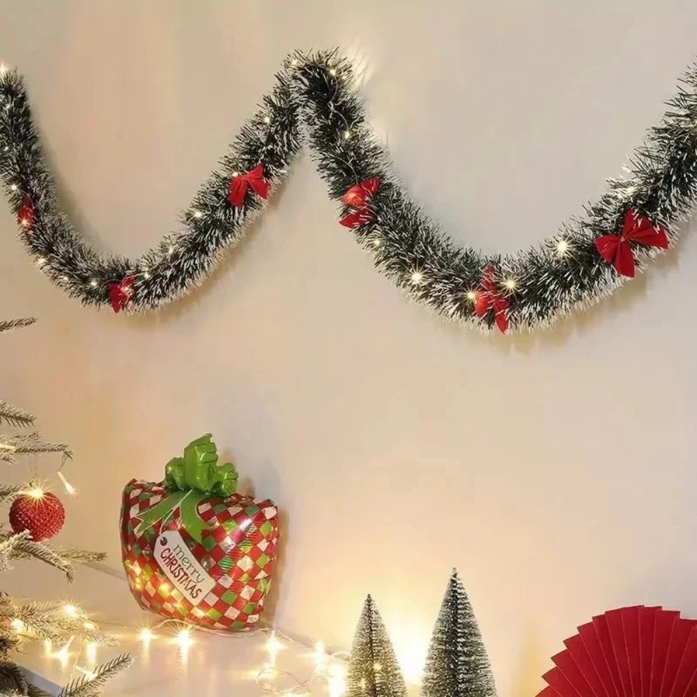 Christmas Tinsel Garland Artif - Led Fairy String Lights recensie en prijs