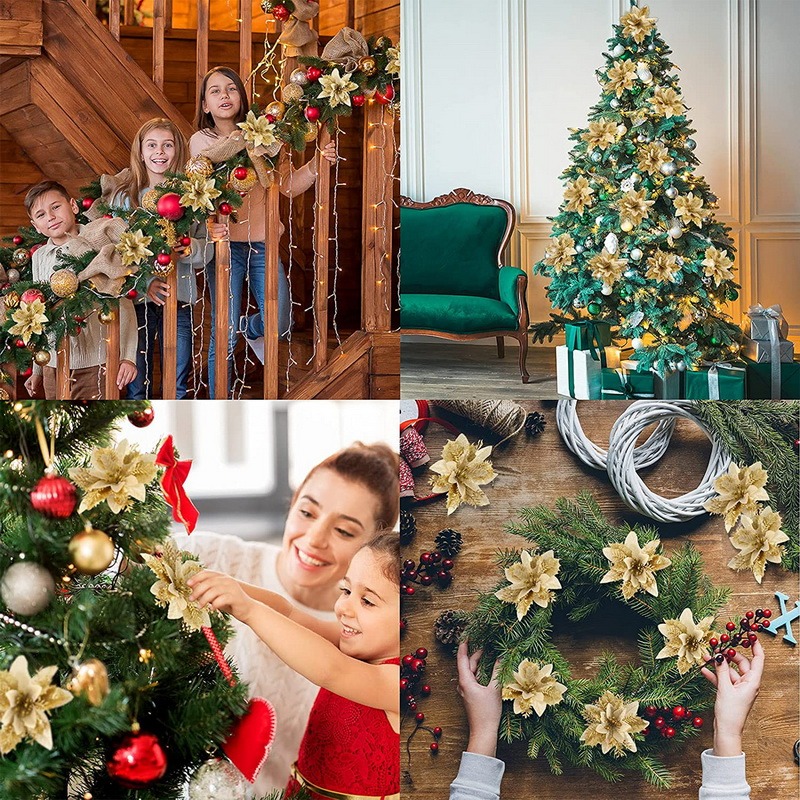 5PCS Christmas Flowers Christm - Christmas Tree Artificial recensie en prijs