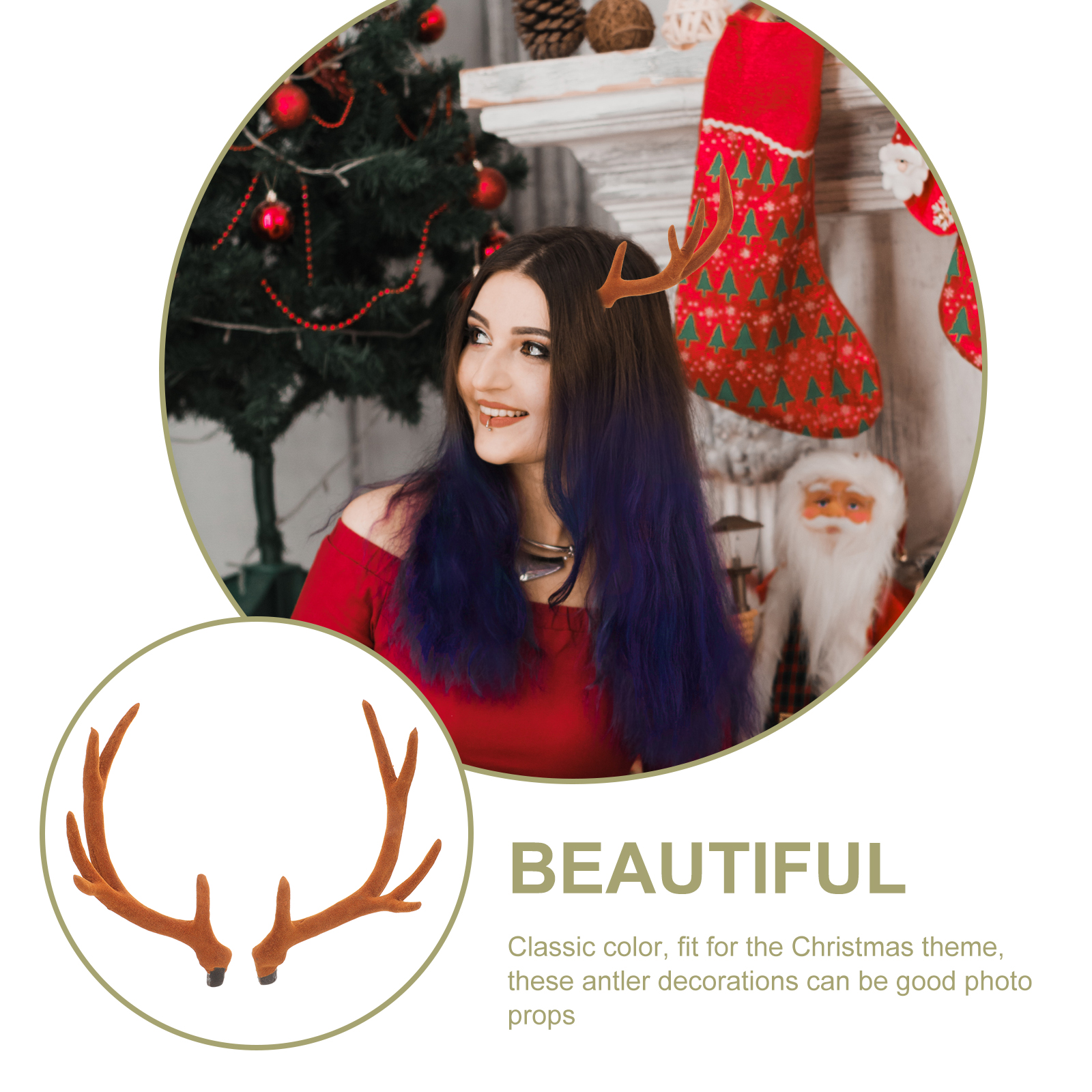 17CM Brown Reindeer Antlers Si - Reindeer Antlers Headband recensie en prijs