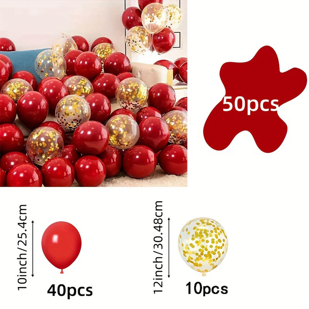 50pcs/pack Red Gold Balloon Ar - Tinsel Garland Decoration recensie en prijs