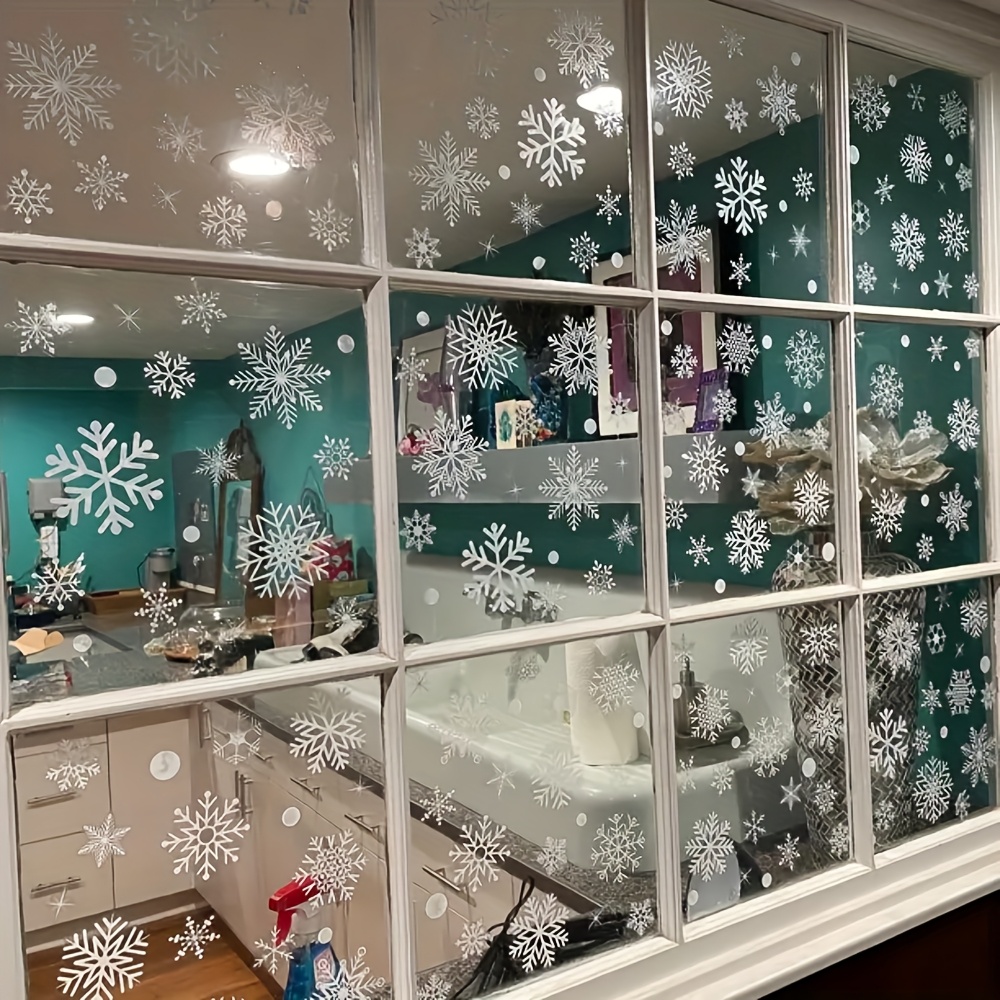 137Pcs Winter Snowflake Static - Snowflake Window Decal recensie en prijs