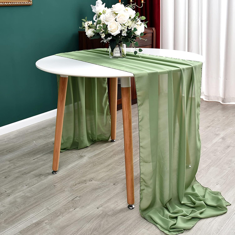 Sage Green Chiffon Table Runne - Christmas Table Runner recensie en prijs