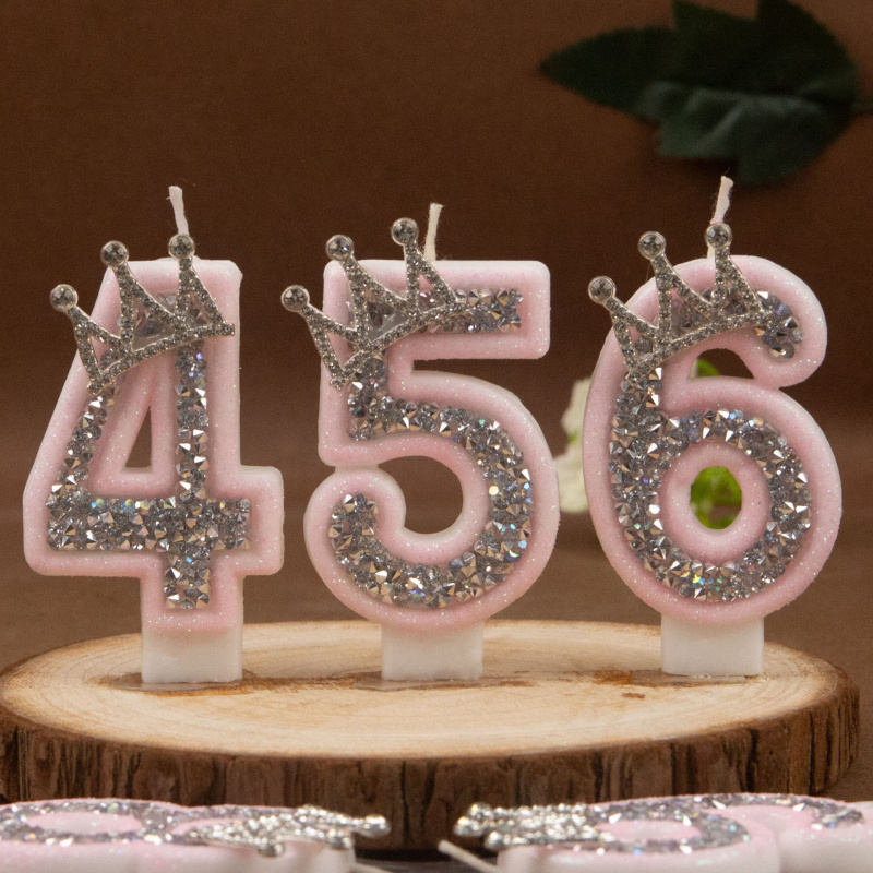 Digital Candles 0-9 Pink Silve - Holiday Candle Set recensie en prijs
