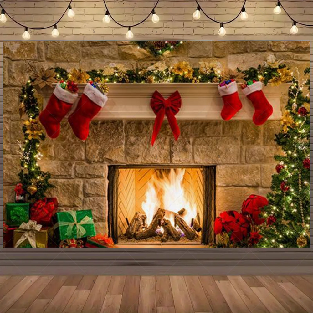 Christmas Photography Backdrop - Christmas Stocking Hanging recensie en prijs