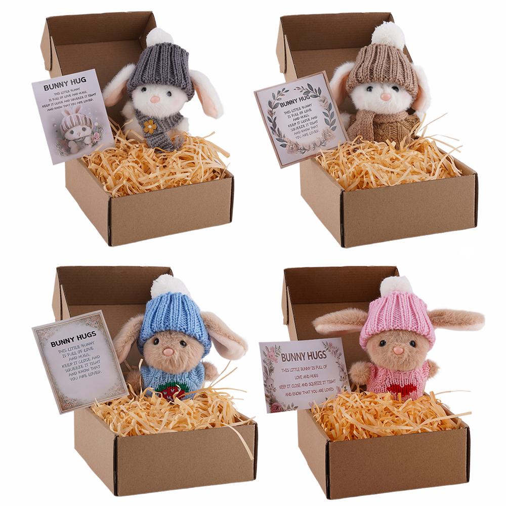 Mini Bunny Hug Cute Easter Gif - Santa Hat Plush recensie en prijs