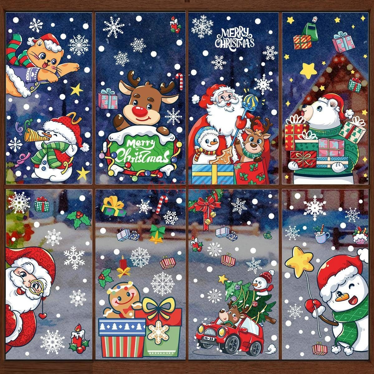 1set Snowman Static Window Sti - Snowflake Window Decal recensie en prijs