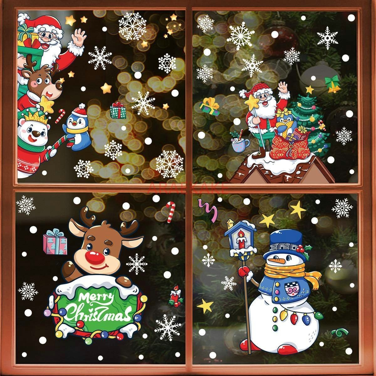 1set Snowman Static Window Sti - Snowflake Window Decal recensie en prijs