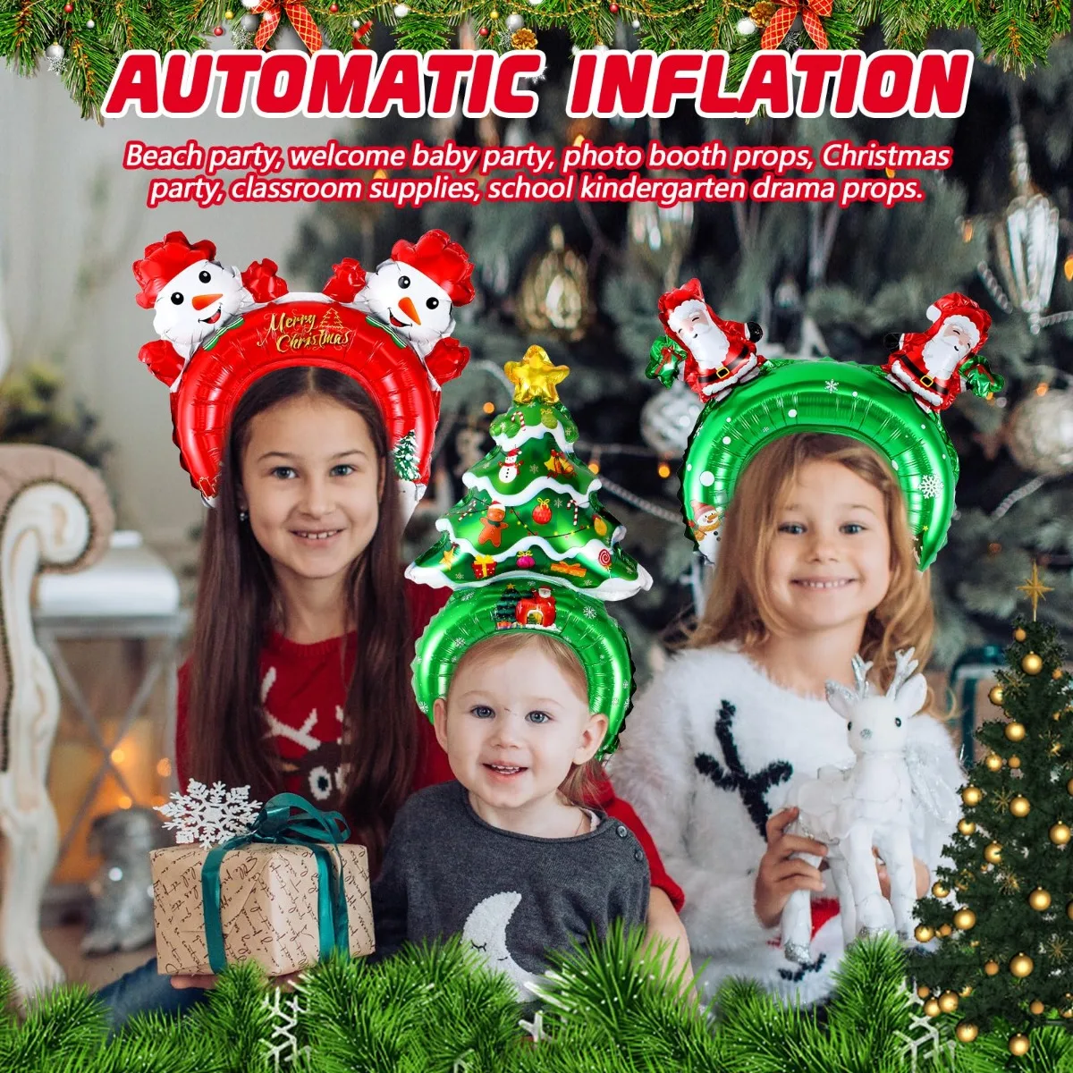 Christmas Inflatable Headbands - Reindeer Antlers Headband recensie en prijs