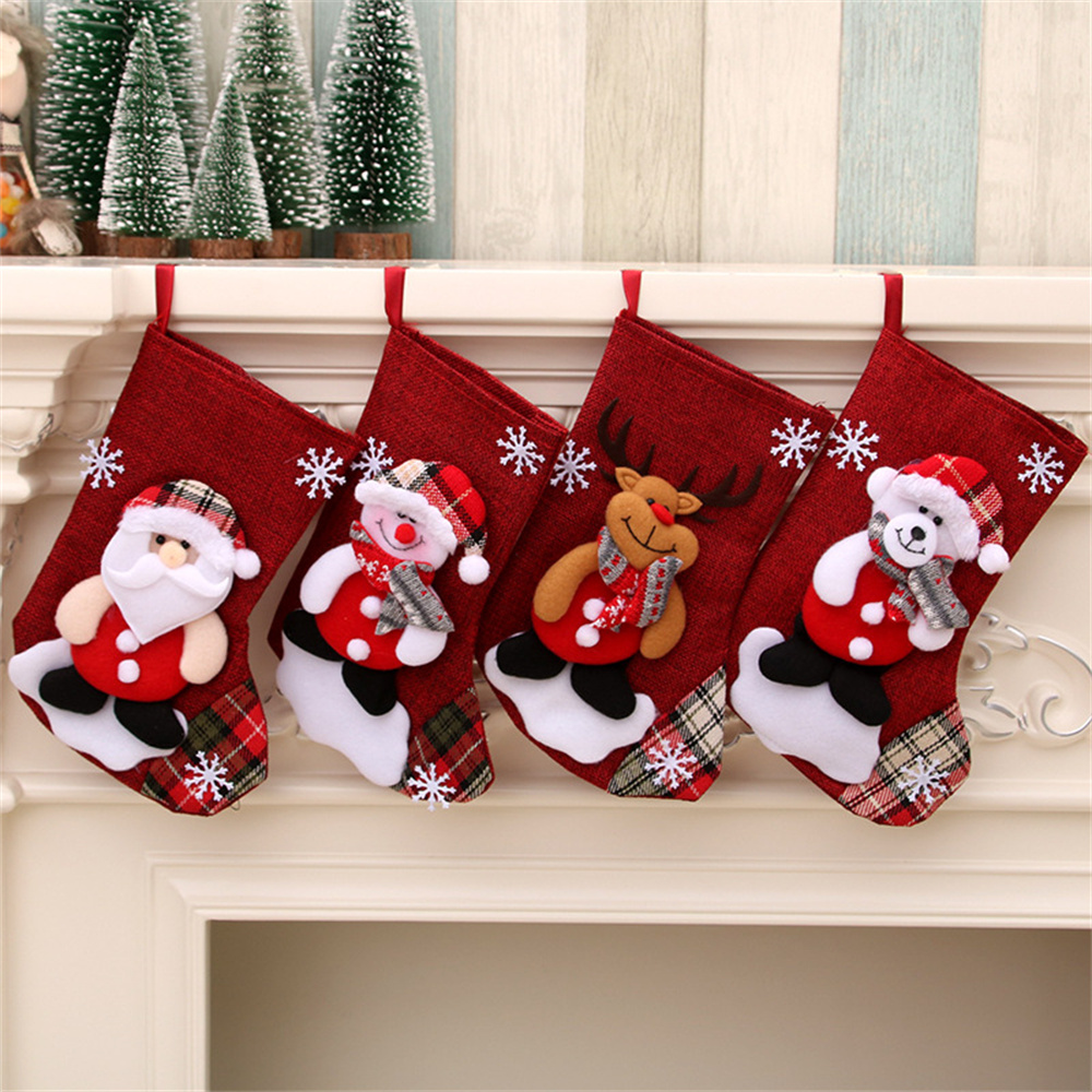 Linen Christmas Stockings Gift - Christmas Stocking Hanging recensie en prijs