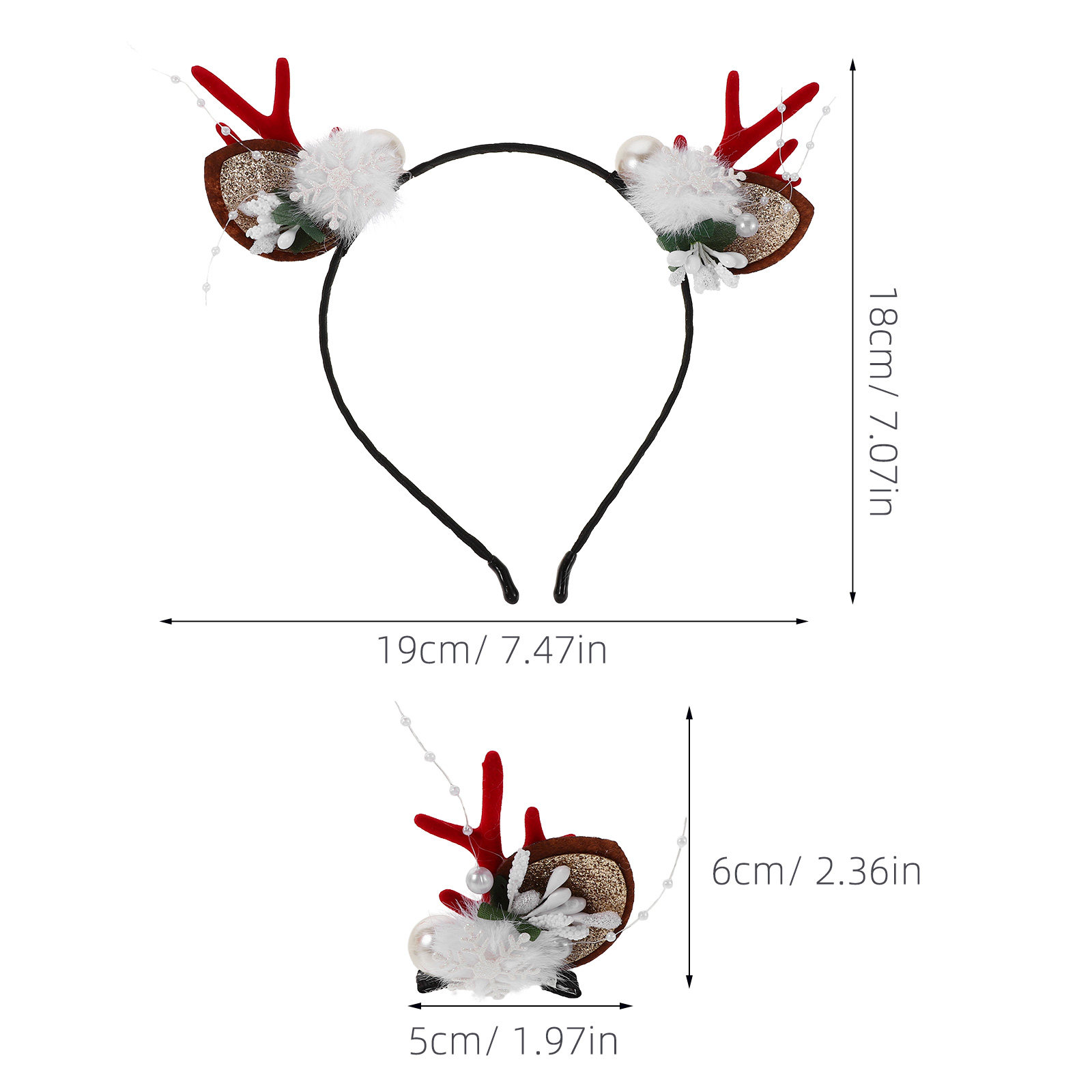 4Pcs Festive Reindeer Antlers  - Reindeer Antlers Headband recensie en prijs