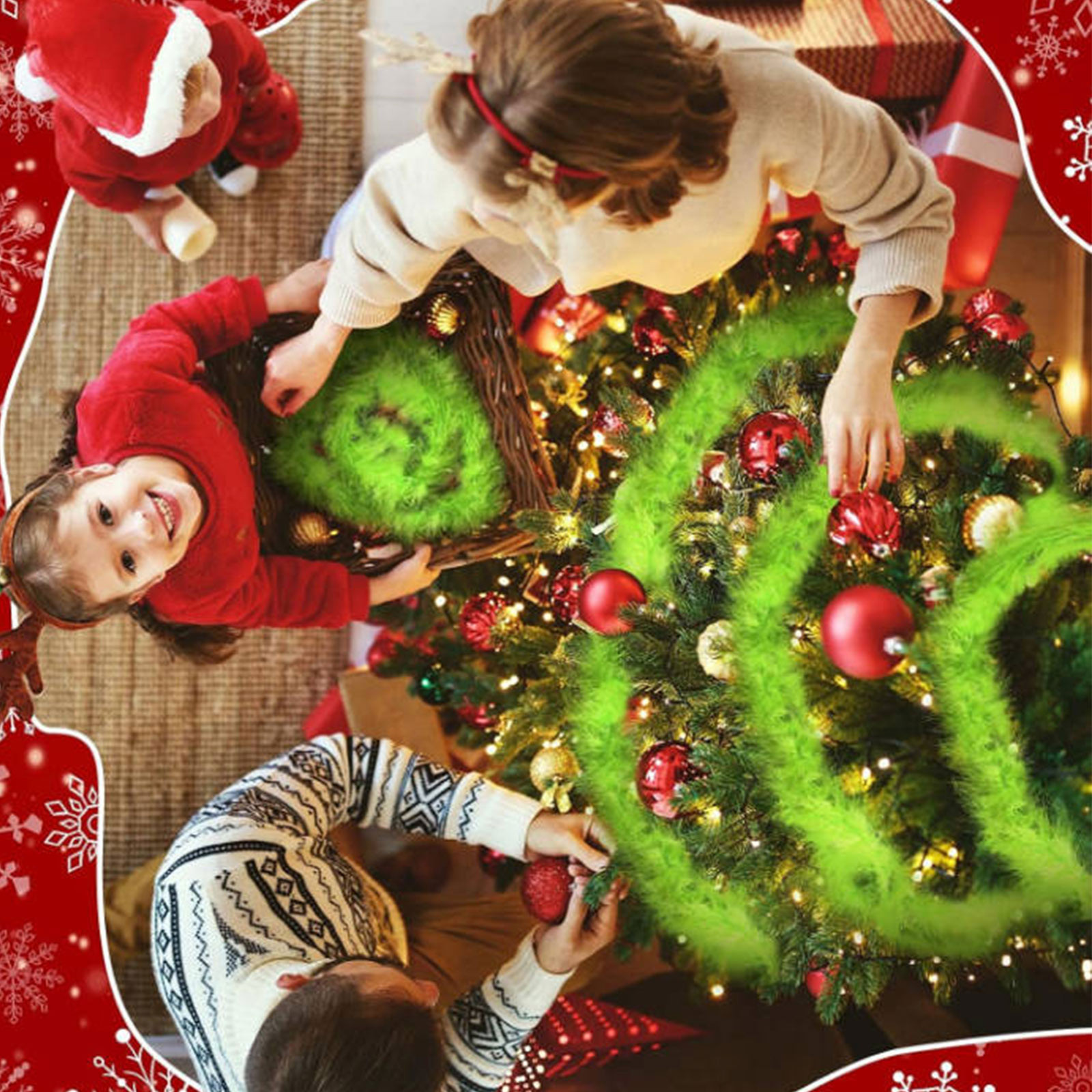 Christmas Garland 3 PCS 20 Fee - Tinsel Garland Decoration recensie en prijs