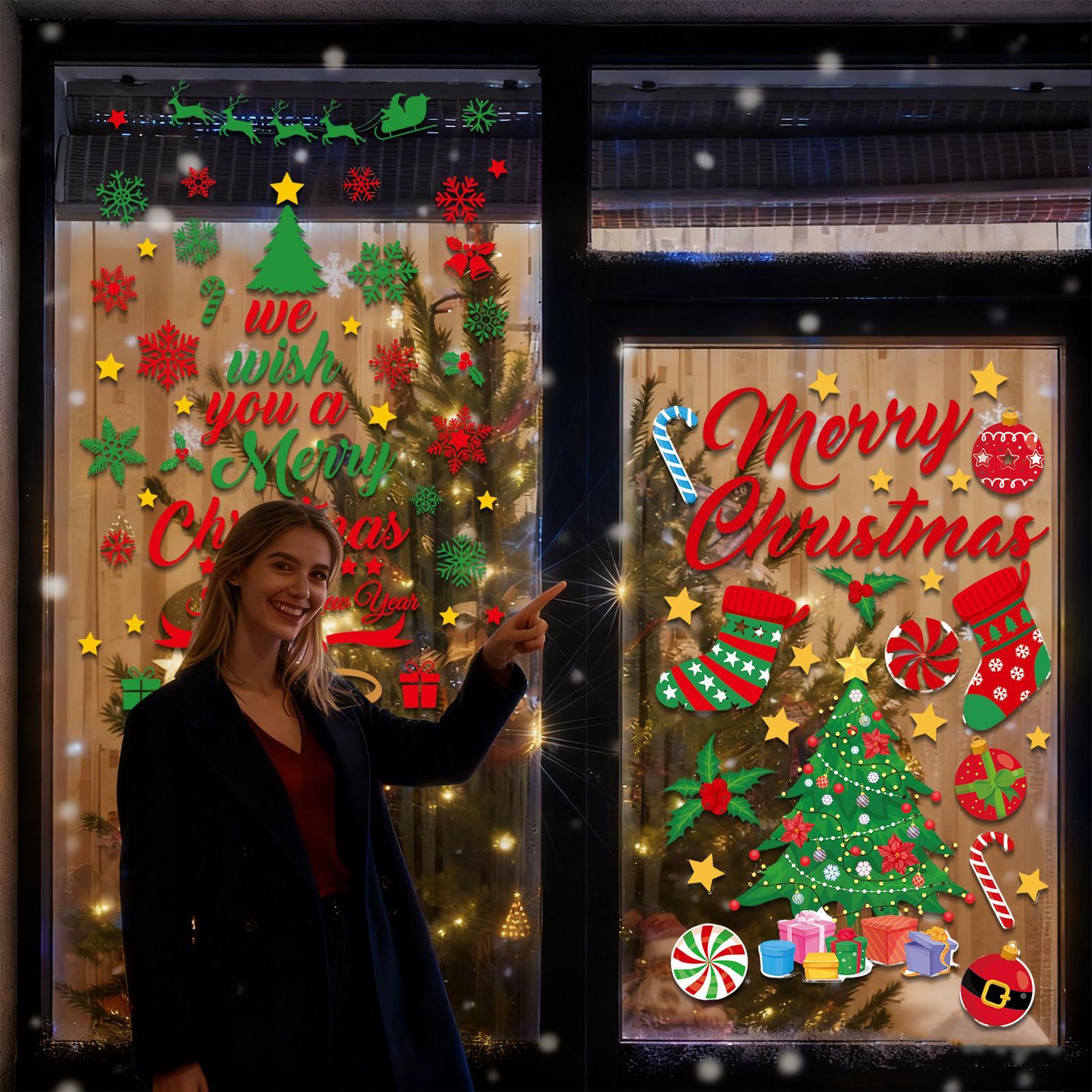 3 Pieces Christmas wall sticke - Snowflake Window Decal recensie en prijs