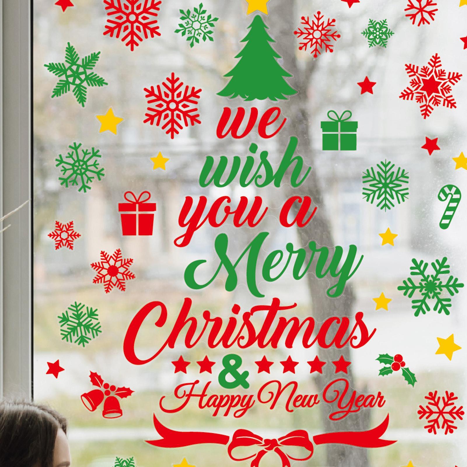 3 Pieces Christmas wall sticke - Snowflake Window Decal recensie en prijs
